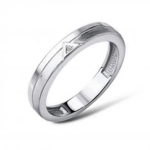 Серебряное кольцо АЛЬКОР с бриллиантом 01-3886/000Б-00 фото