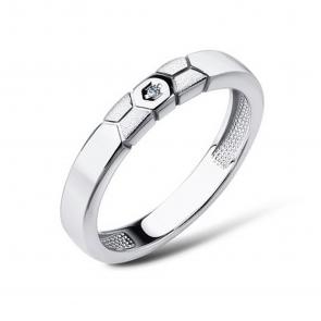 Серебряное кольцо АЛЬКОР с бриллиантом 01-3887/000Б-00 фото