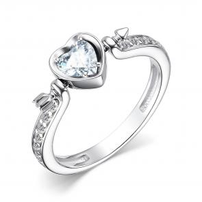 Серебряное кольцо-трансформер АЛЬКОР с фианитом 01-3891/00КЦ-00 фото