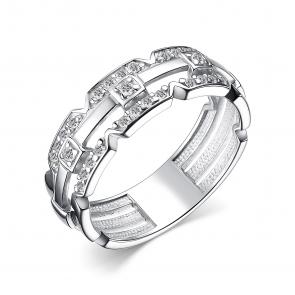 Серебряное кольцо АЛЬКОР с фианитом 01-3929/00КЦ-00 фото