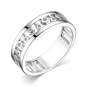 Серебряное кольцо АЛЬКОР с фианитом 01-3941/00КЦ-00 фото