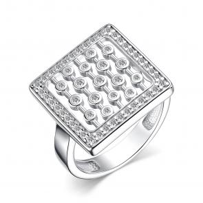 Серебряное кольцо АЛЬКОР с фианитом 01-3944/00КЦ-00 фото