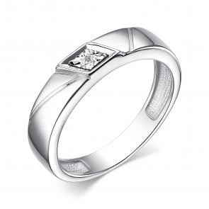 Серебряное кольцо АЛЬКОР с бриллиантом 01-3946/000Б-00 фото