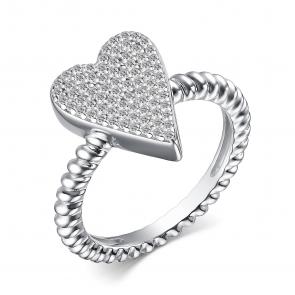Серебряное кольцо АЛЬКОР с фианитом 01-3959/00КЦ-00 фото