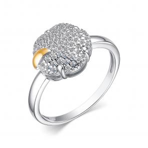 Серебряное кольцо АЛЬКОР с фианитом 01-3976/00КЦ-18 фото