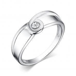 Серебряное кольцо АЛЬКОР с бриллиантом 01-3988/000Б-00 фото