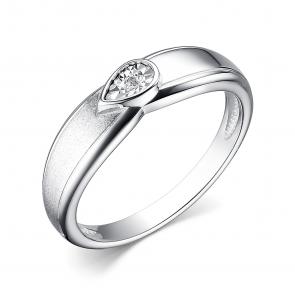 Серебряное кольцо АЛЬКОР с бриллиантом 01-3990/000Б-00 фото