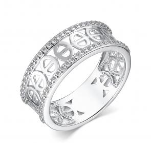 Серебряное кольцо АЛЬКОР с фианитом 01-4019/00КЦ-00 фото