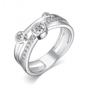 Серебряное кольцо АЛЬКОР с фианитом 01-4032/00КЦ-00 фото