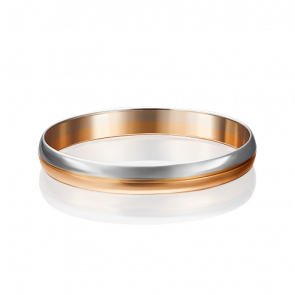 Обручальное кольцо из комбинированного золота Platina 01-4039-00-000-1111-39 фото