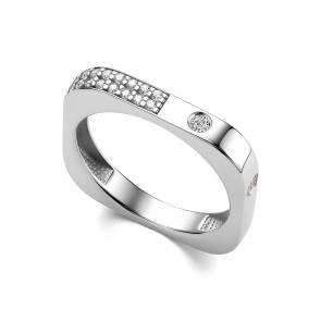 Серебряное кольцо АЛЬКОР с фианитом 01-4048/00КЦ-00 фото