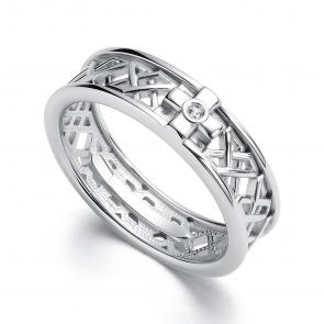 Серебряное кольцо АЛЬКОР с бриллиантом 01-4096/000Б-00 фото