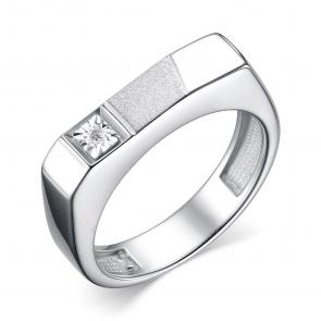 Серебряное кольцо АЛЬКОР с бриллиантом 01-4134/000Б-00 фото