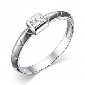 Серебряное кольцо АЛЬКОР с бриллиантом 01-4135/000Б-00 фото