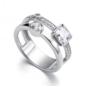 Серебряное кольцо АЛЬКОР с фианитом 01-4204/00СВ-00 фото
