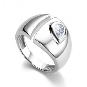 Серебряное кольцо АЛЬКОР с фианитом 01-4207/00КЦ-00 фото