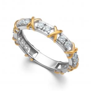 Серебряное кольцо АЛЬКОР с фианитом 01-4217/00КЦ-18 фото