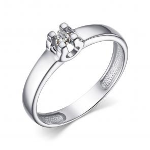 Серебряное кольцо АЛЬКОР с муассанитом 01-4244/000М-00 фото