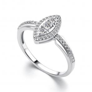 Серебряное кольцо АЛЬКОР с фианитом 01-4251/00КЦ-00 фото