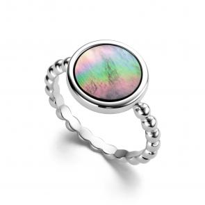 Серебряное кольцо АЛЬКОР с перламутром 01-4257/00ПЧ-00 фото