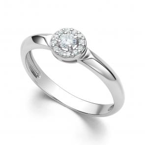 Серебряное кольцо АЛЬКОР с фианитом 01-4282/00КЦ-00 фото