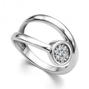 Серебряное кольцо АЛЬКОР с фианитом 01-4283/00КЦ-00 фото