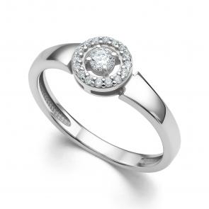 Серебряное кольцо АЛЬКОР с фианитом 01-4284/00КЦ-00 фото