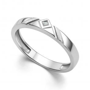 Серебряное кольцо АЛЬКОР с бриллиантом 01-4286/000Б-00 фото