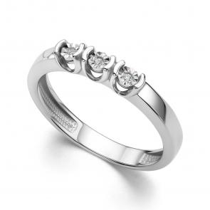 Серебряное кольцо АЛЬКОР с бриллиантом 01-4321/000Б-00 фото