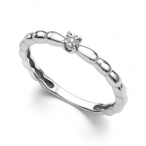 Серебряное кольцо АЛЬКОР с бриллиантом 01-4324/000Б-00 фото