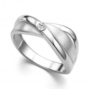 Серебряное кольцо АЛЬКОР с бриллиантом 01-4326/000Б-00 фото