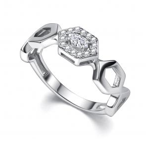 Серебряное кольцо АЛЬКОР с фианитом 01-4349/00КЦ-00 фото