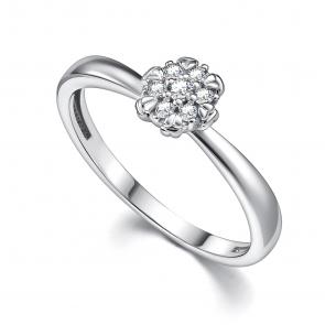 Серебряное кольцо АЛЬКОР с фианитом 01-4353/00КЦ-00 фото