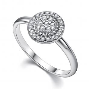 Серебряное кольцо АЛЬКОР с фианитом 01-4354/00КЦ-00 фото