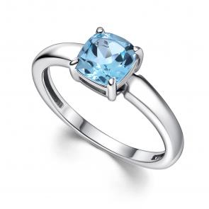 Серебряное кольцо АЛЬКОР с топазом 01-4398/00ТБ-00 фото