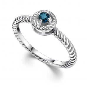 Серебряное кольцо АЛЬКОР с Лондон топазом 01-4399/00ТЛ-00 фото