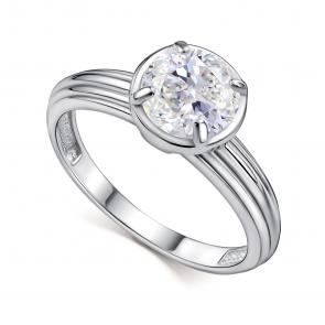 Серебряное кольцо АЛЬКОР с горным хрусталём 01-4428/00ГХ-00 фото