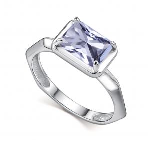 Серебряное кольцо АЛЬКОР с танзанитом и ювелирным кристаллом 01-4431/0ТЗК-00 фото
