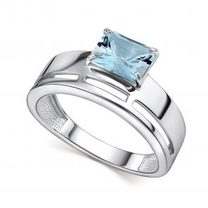 Серебряное кольцо АЛЬКОР с топазом 01-4436/00ТБ-00 фото