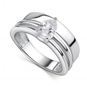 Серебряное кольцо АЛЬКОР с горным хрусталём 01-4439/00ГХ-00 фото