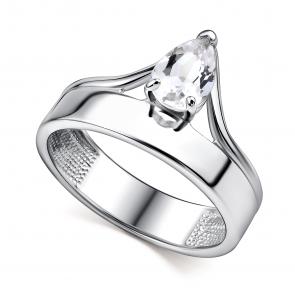 Серебряное кольцо АЛЬКОР с горным хрусталём 01-4441/00ГХ-00 фото