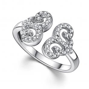 Серебряное кольцо АЛЬКОР с фианитом 01-4458/00КЦ-00 фото