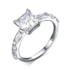 Серебряное кольцо АЛЬКОР с фианитом 01-4467/00КЦ-00 фото