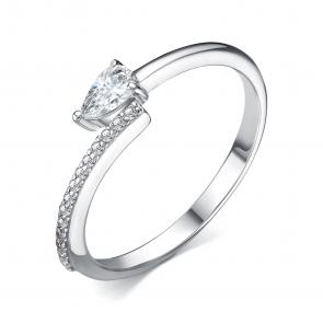 Серебряное кольцо АЛЬКОР с фианитом 01-4471/00КЦ-00 фото