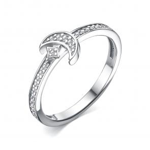 Серебряное кольцо АЛЬКОР с фианитом 01-4491/00КЦ-00 фото