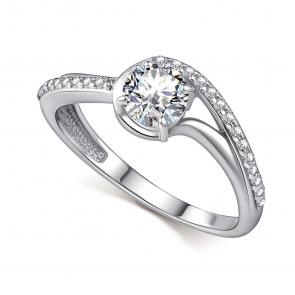 Серебряное кольцо АЛЬКОР с фианитом 01-4519/00КЦ-00 фото