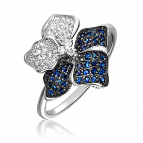 Кольцо из белого золота Platina с фианитом 01-4550-00-404-1120-32 фото