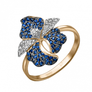 Золотое кольцо Platina с фианитом 01-4553-00-404-1110-24 фото