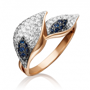 Золотое кольцо Platina с фианитом 01-4554-00-404-1110-32 фото