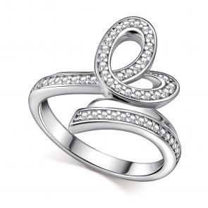 Серебряное кольцо АЛЬКОР с фианитом 01-4554/00КЦ-00 фото